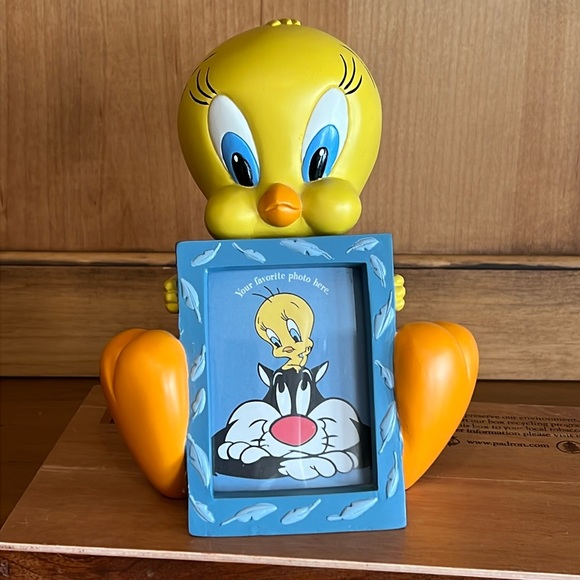 Looney Tunes TWEETY BIRD Figure Statue with Photo Frame Vintage 1997